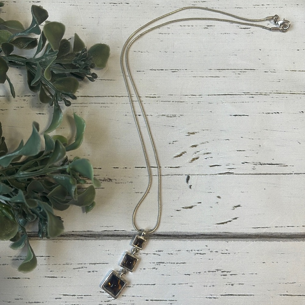 Stacked Square Pendant Necklace